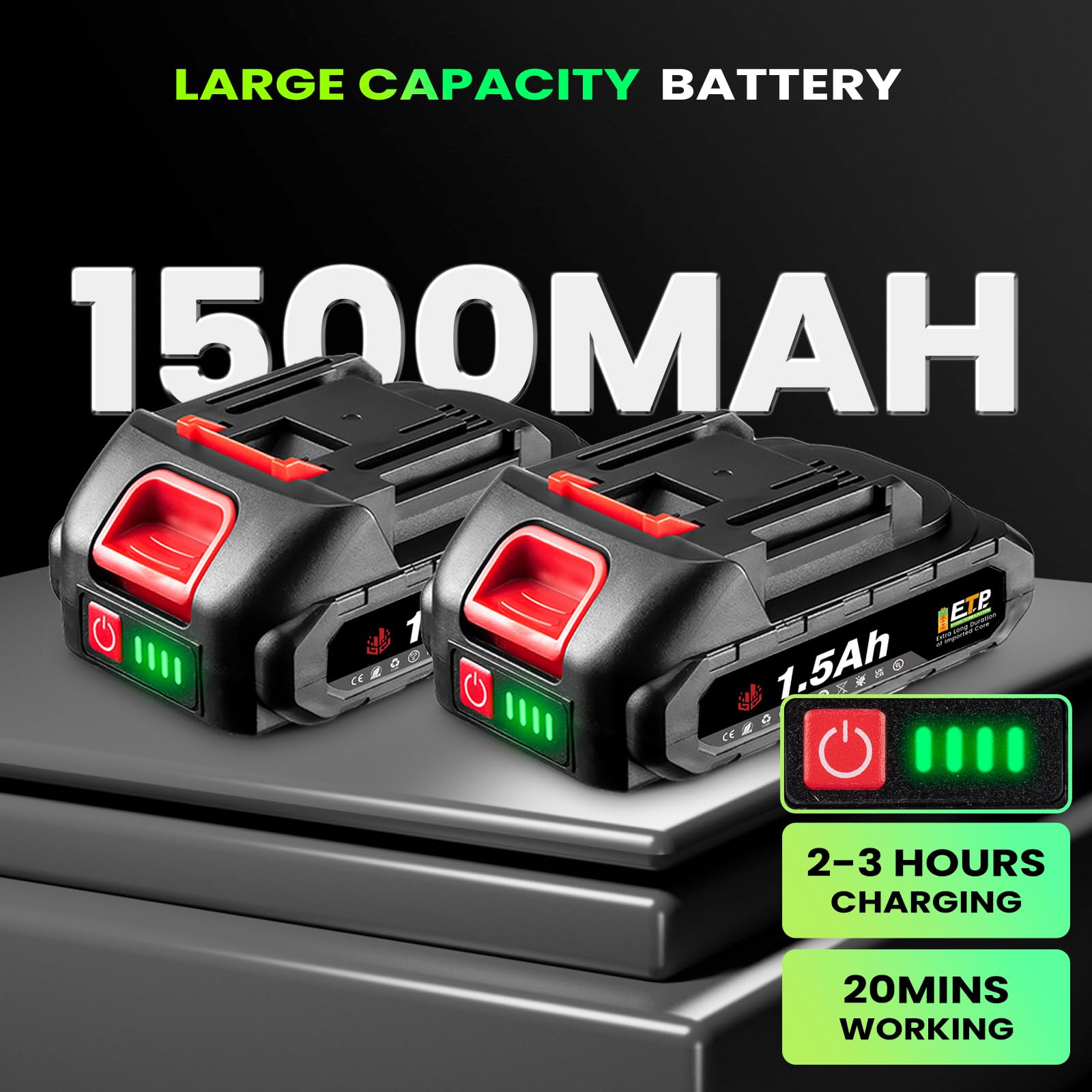 ONEVAN Fliesen Vibrationsgerät mit 2 1500mAh Akkus, 10-Gang Akku Fliesenrüttler 0-12000RPM Fliesen Vibration Elektrischer Fliesenverlegemaschine, 145mm Saugnapf für 200x200cm Fliesen, 60kg Kapazität