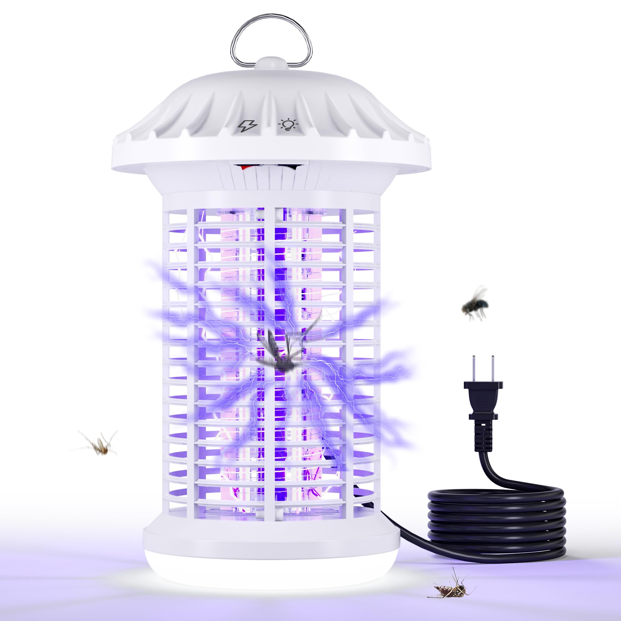 Photo 1 of Bug Zapper Indoor & Outdoor, Water Proof Mosquito Zapper with LED Light, 4200V Electric Bug Zapper for Home Patio Office Courtyard?White?