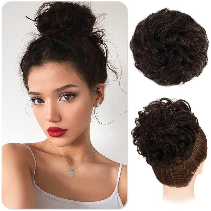 DAIFEER Messy Bun Hair Piece 100 Human Hair Buns Hair