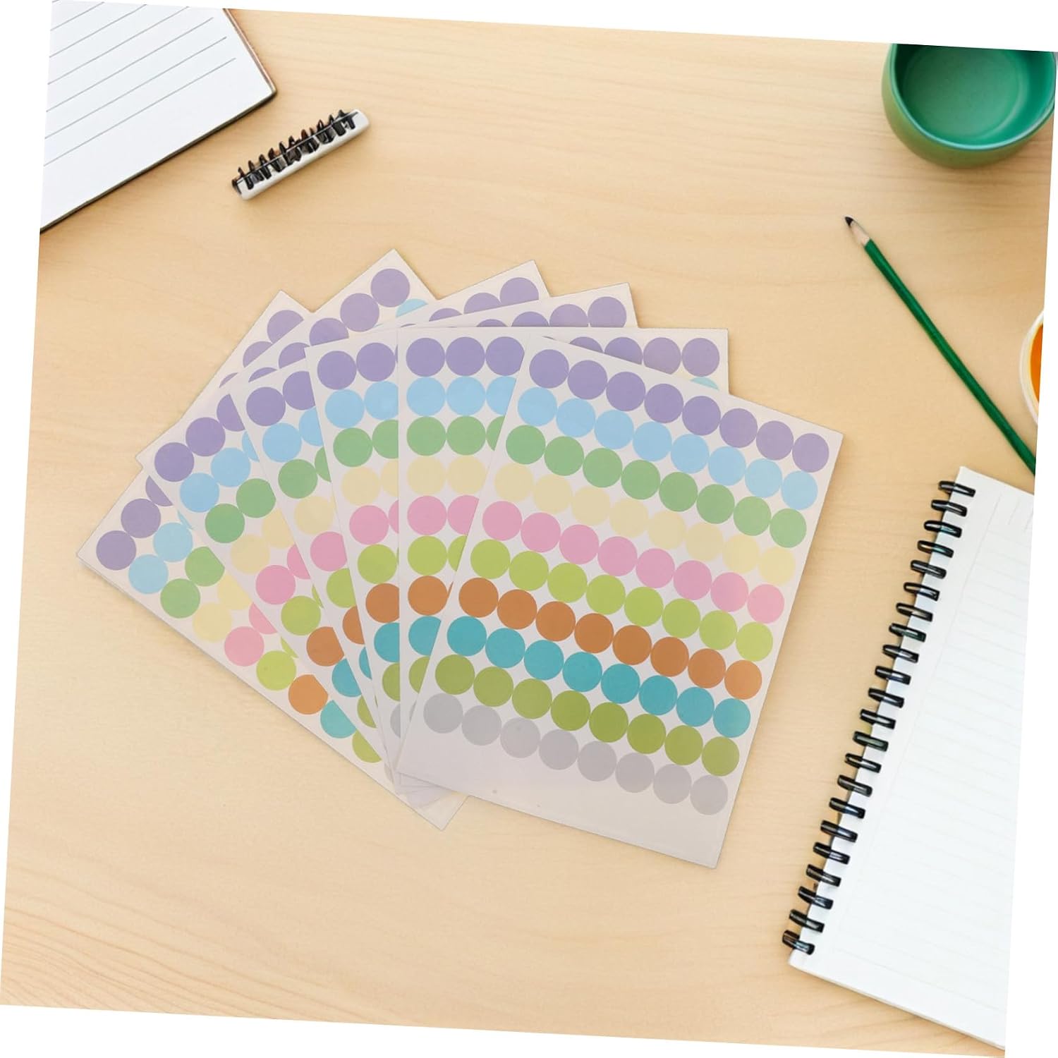 STOBAZA 10 Sheets Essential Oil Bottle Labels Stickers for Caps Coated Paper Material with Easy Identification and Residue-Free Removal Features, 880 Waterproof Writable Mini Dot Stickers