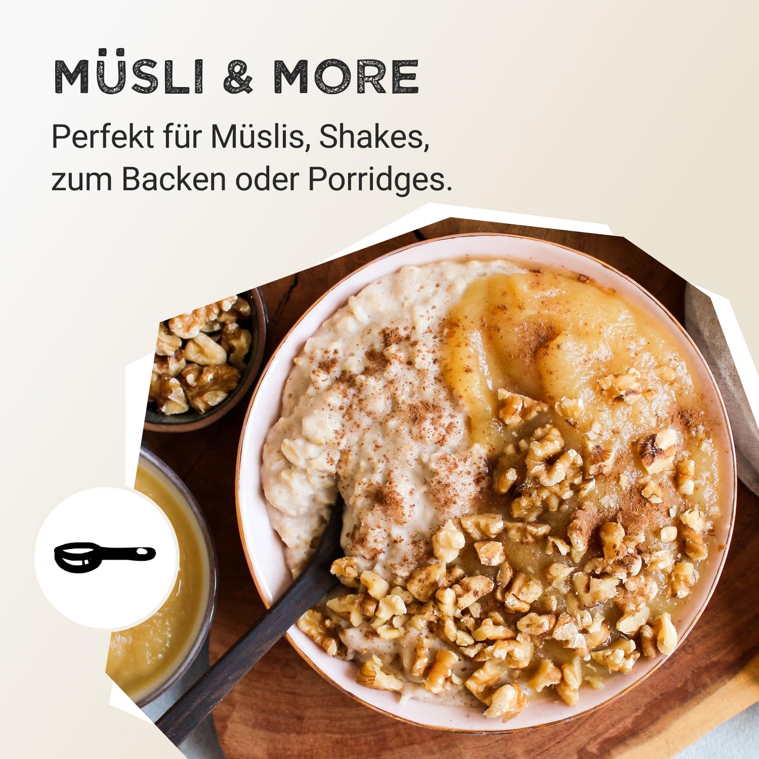HARVEST REPUBLIC Veganes Proteinpulver Natur | 550 g Protein Pulver auf Mandelbasis | bis zu 13,8 g Protein pro Portion | Geschmacksneutral | ohne Zusatzstoffe