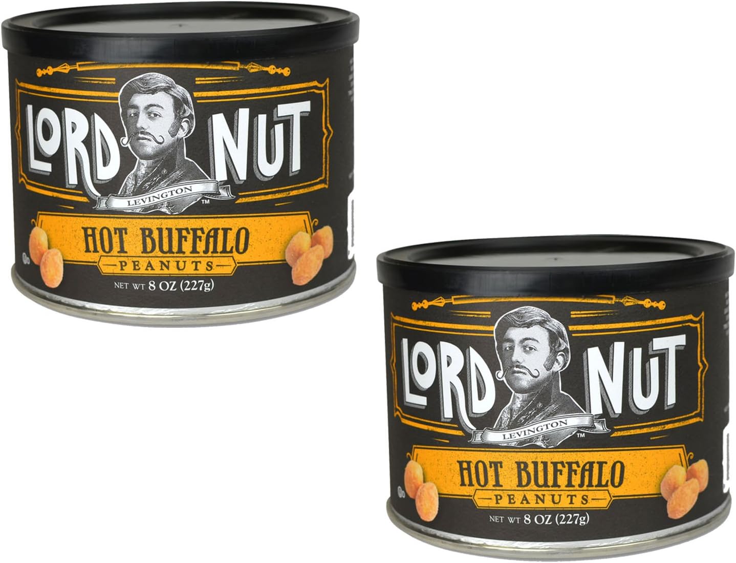 Lord Nuts Levington Hot Buffalo Peanuts Certified Kosher 16 oz 2 pack(Dairy)