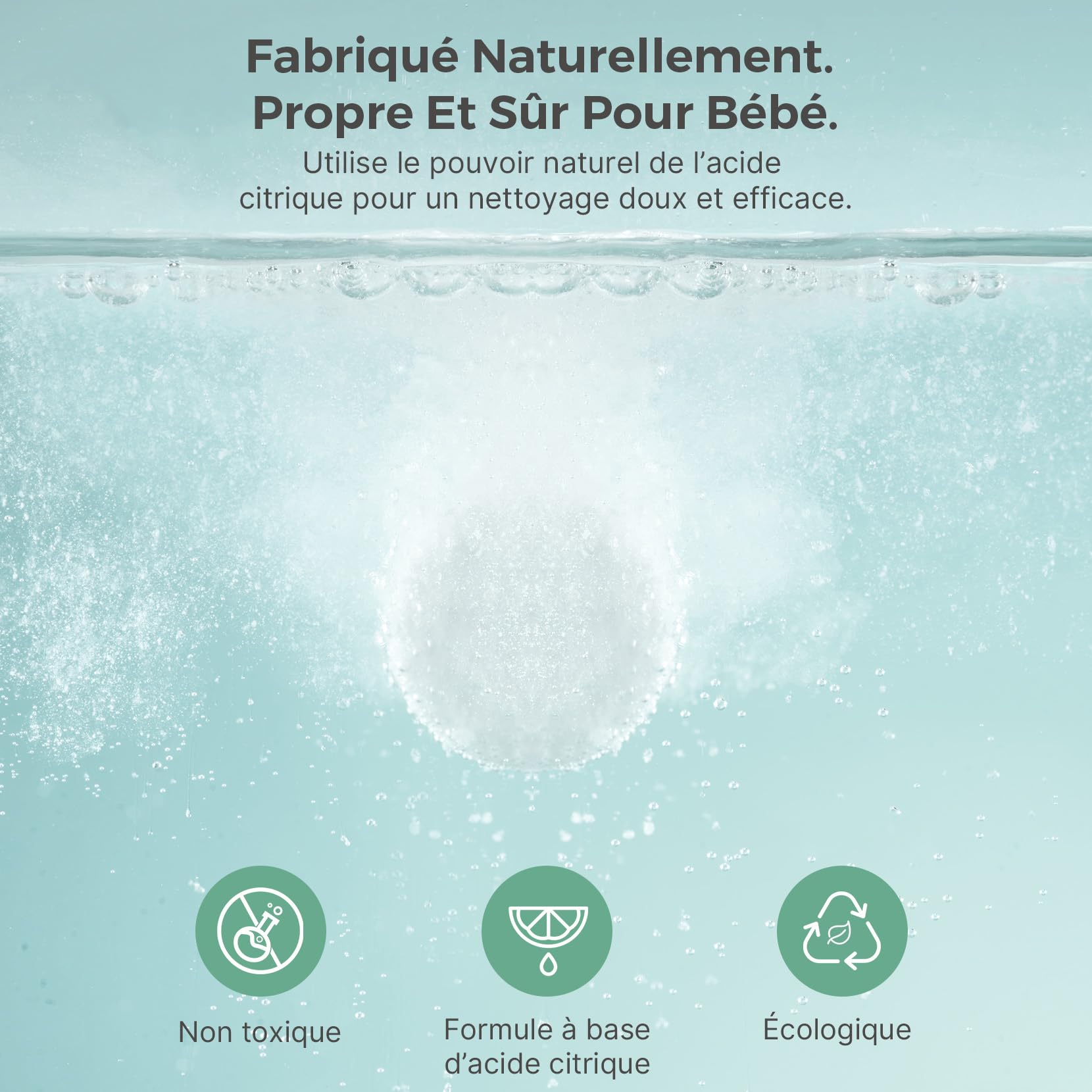 Momcozy Lave Biberon & Comprimés détartrés-30 Pack