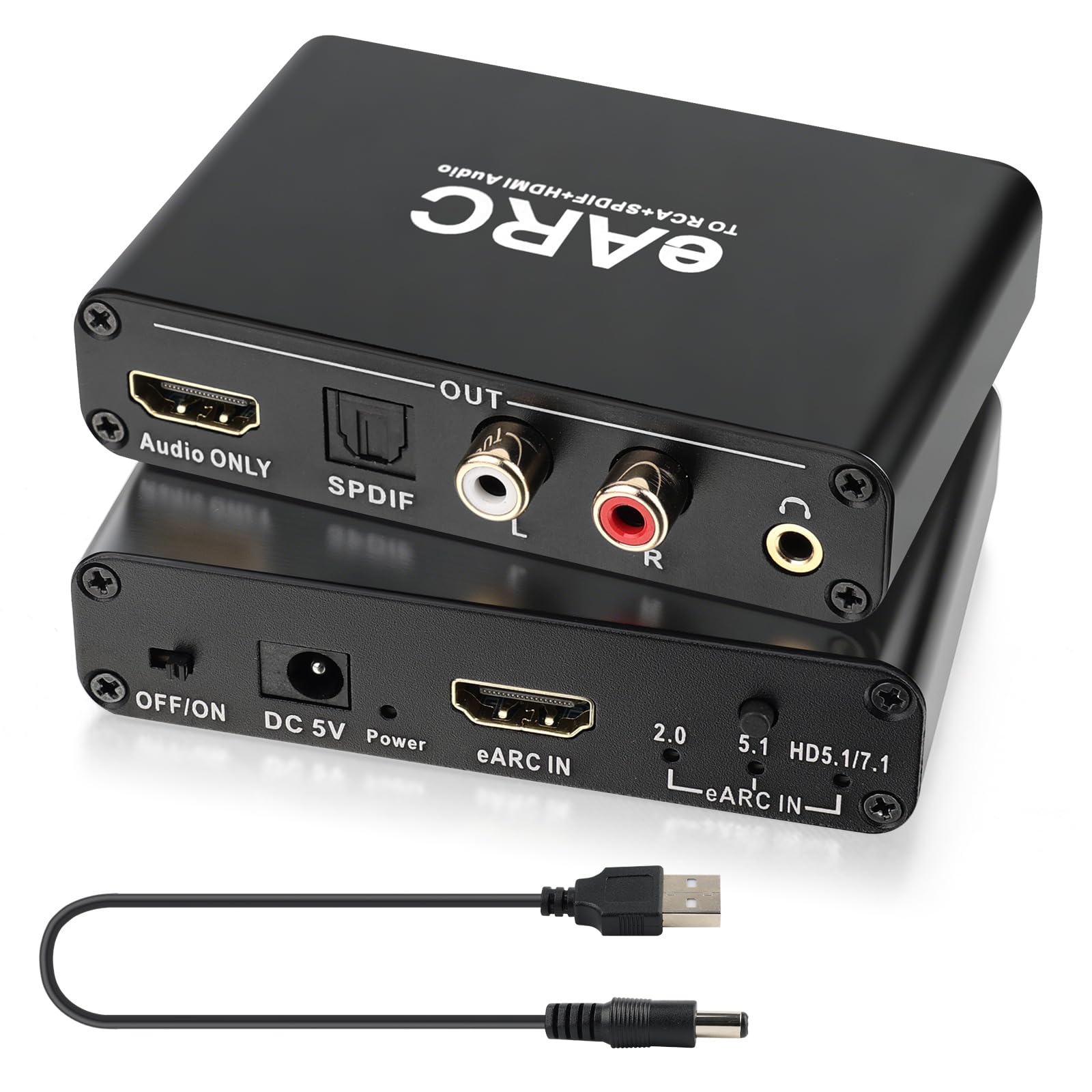 EARC/ARC Extracteur Audio, Convertisseur Numérique-Analogique 192 KHz