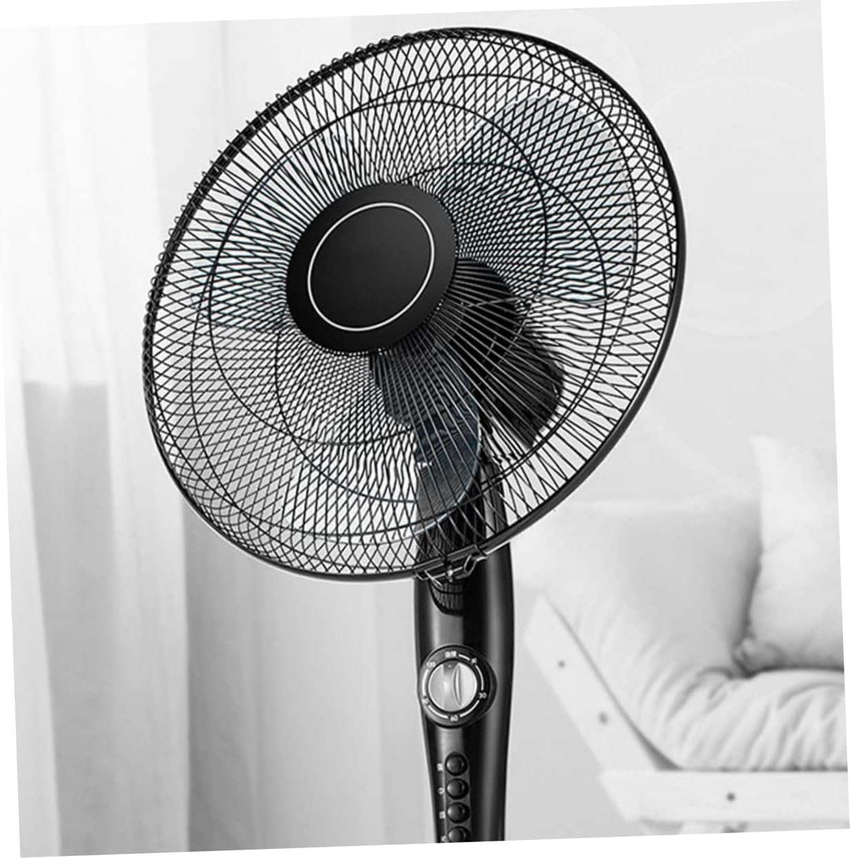 VICASKY 2pcs Fan Blades Replacement for Table and Pedestal Fans Plastic Leaf Design Repair Parts Transparent Gray and White