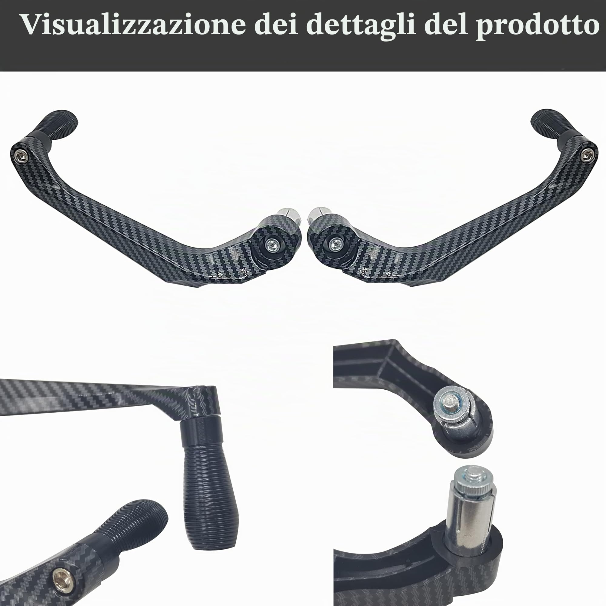 Heart Horse Paraleve Moto, Protezione Universale CNC per Manubrio, Leva Freno Frizione in Alluminio per Moto, Scooter, Auto Elettriche, Mountain Bike - 7/8 in 22mm