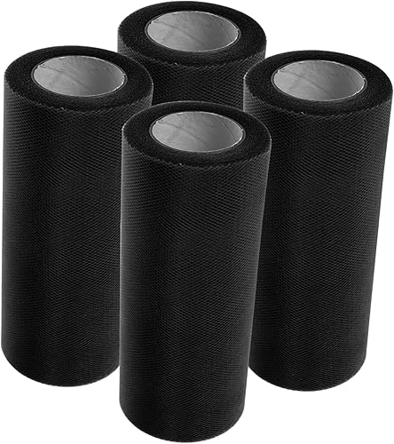 Miniatura 8 de EXCEART 20 Rolls Party Tulle Fabric Chair Sash Bow Ribbon Fabric Tulle Spool Royal Blue Wedding Tulle Fabric Tulle Ribbon for Gift Wrapping