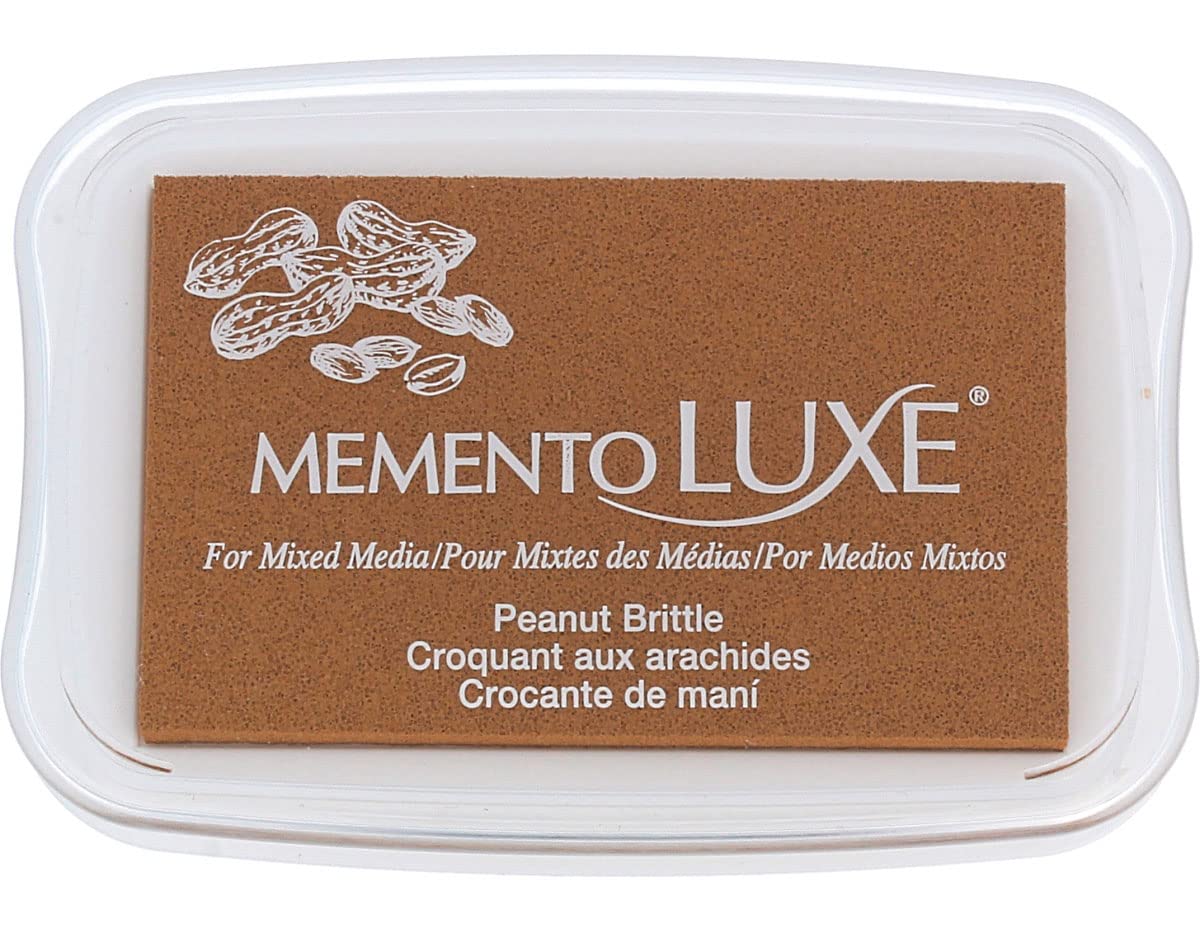 Tsukineko Memento Luxe Mixed Media Ink Pad - Peanut Brittle