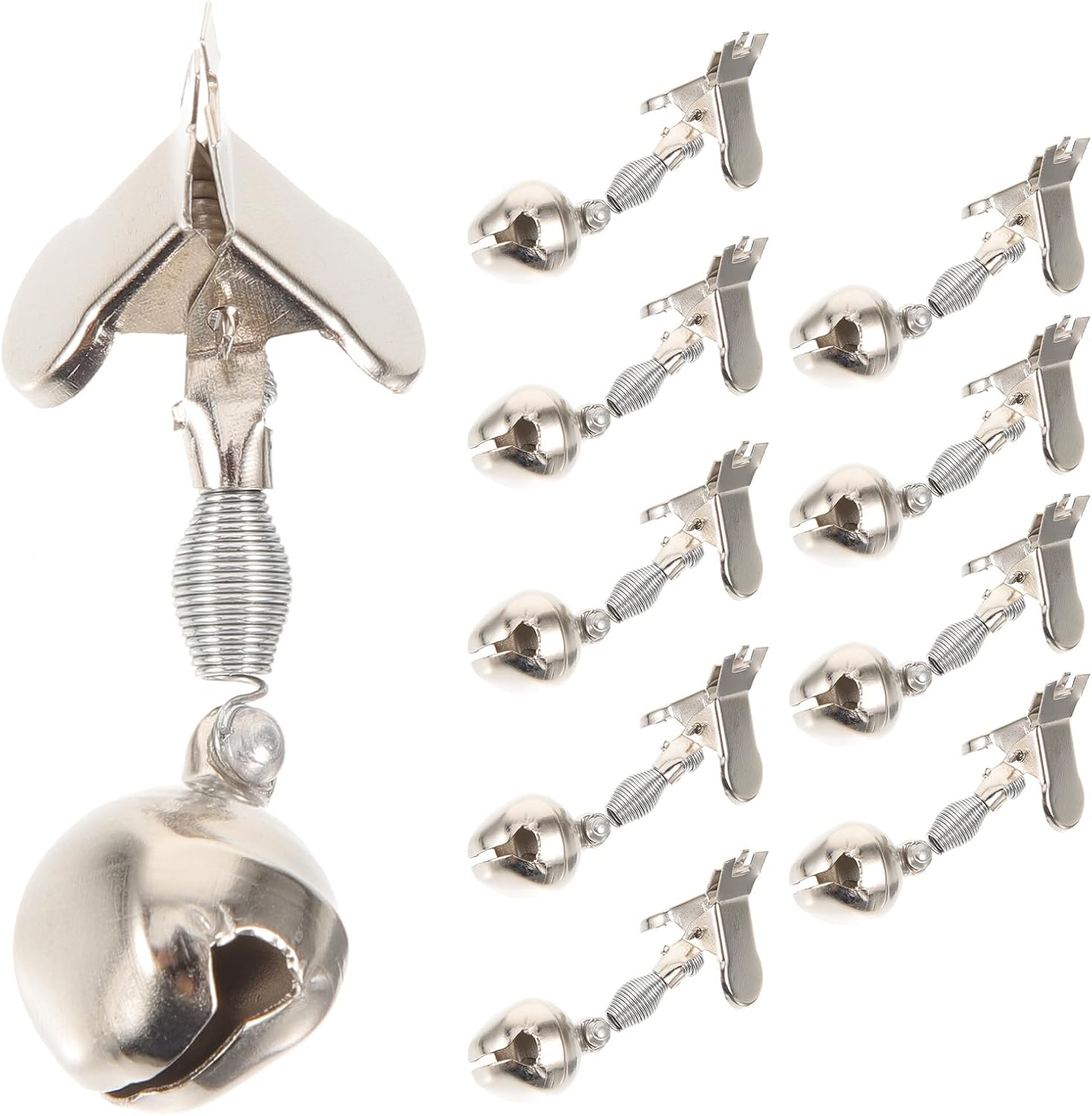 Toddmomy Fishing Bells for Rods with Clip 10-Pack Fishing Alarm Bite Indicators for Night and Ice Accessories