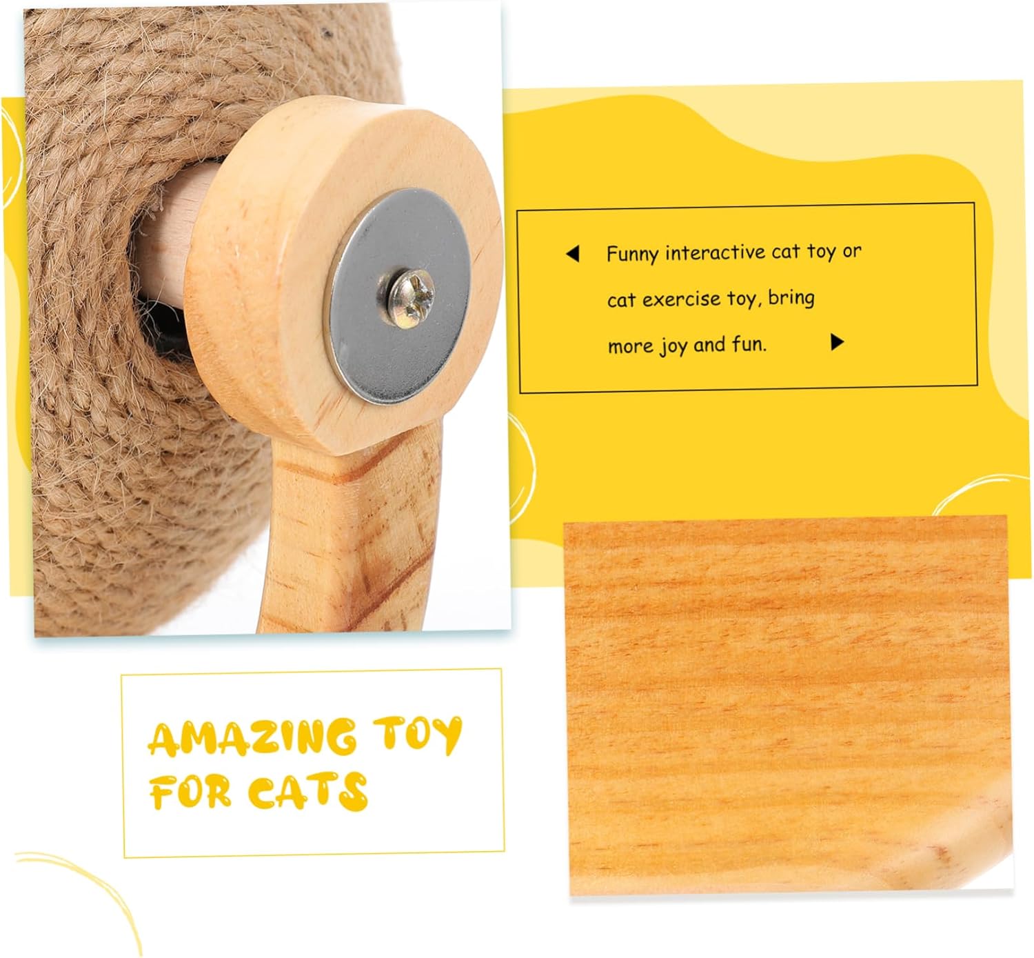 Cat Scratching Toy Sisal Cat Grinding Furniture and Satisfies Scratching Instinct Fun and Decorative Pet Accessory