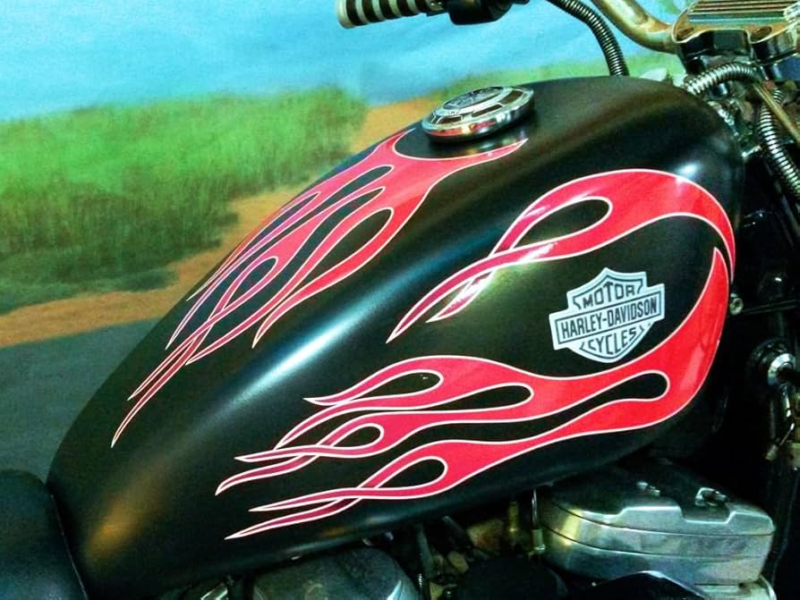 Harley-Davidson fire flame 1996年製 Amazon.com: Flame Decals for Harley Davidson Sportster & All
