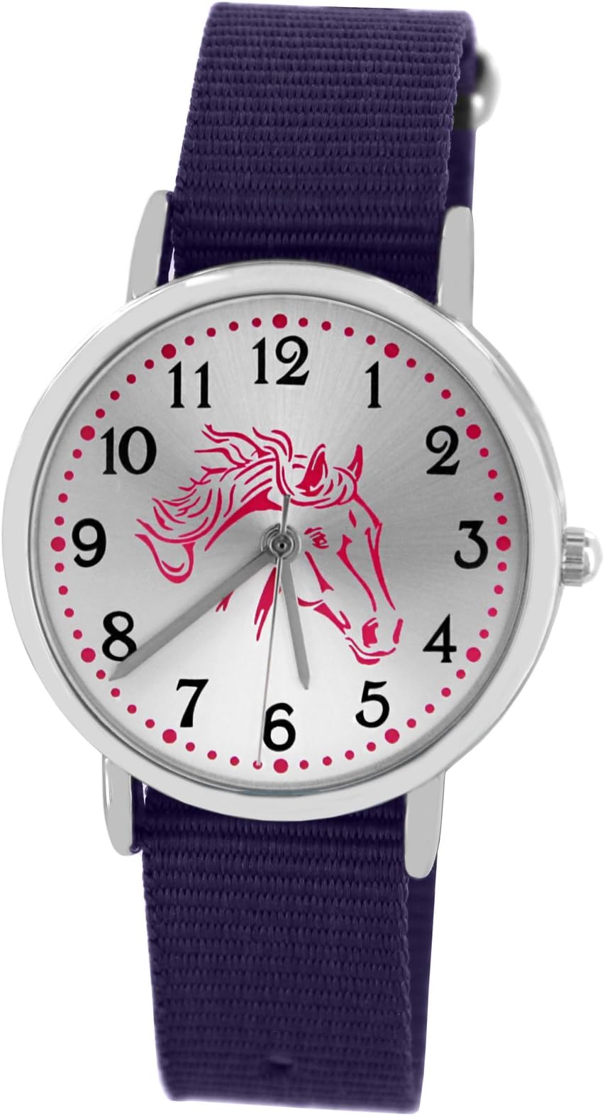 Pacific Time Ersatzarmband – Nylon, Schwarz-blau Gestreift | 16 Mm, 22,5 Cm | Mit Dornschließe