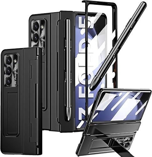 Funda para Samsung Galaxy Z Fold 5 con soporte para bolígrafo S y soporte para bolígrafo, diseño de una sola pieza Z Fold 5 Funda con protector de