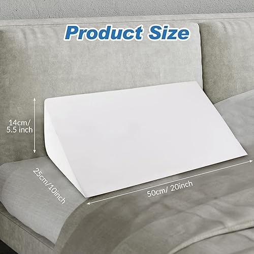 Miniatura 3 de kesoto Almohada de cuña, almohada de cuña de espuma de alta densidad, soporte de espuma viscoelástica triangular refrescante para descansar, lectura