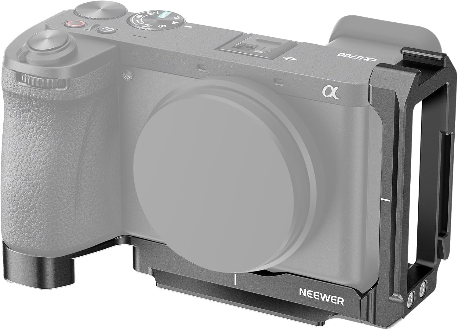 NEEWER a6700 L Plate Compatible with Sony Alpha 6700, Quick Switch Aluminum Extendable Side Plate & Anti Twist Baseplate Compatible with Arca Swiss QR System DJI RS 2 RSC 2 RS 3 Pro Gimbals, CA048