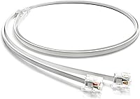 Vista 13 de Paquete de 2 cables telefónicos de 8 pulgadas, grado profesional, fabricado en Estados Unidos, enchufes RJ11 macho 6P4C con contactos dorados de 50