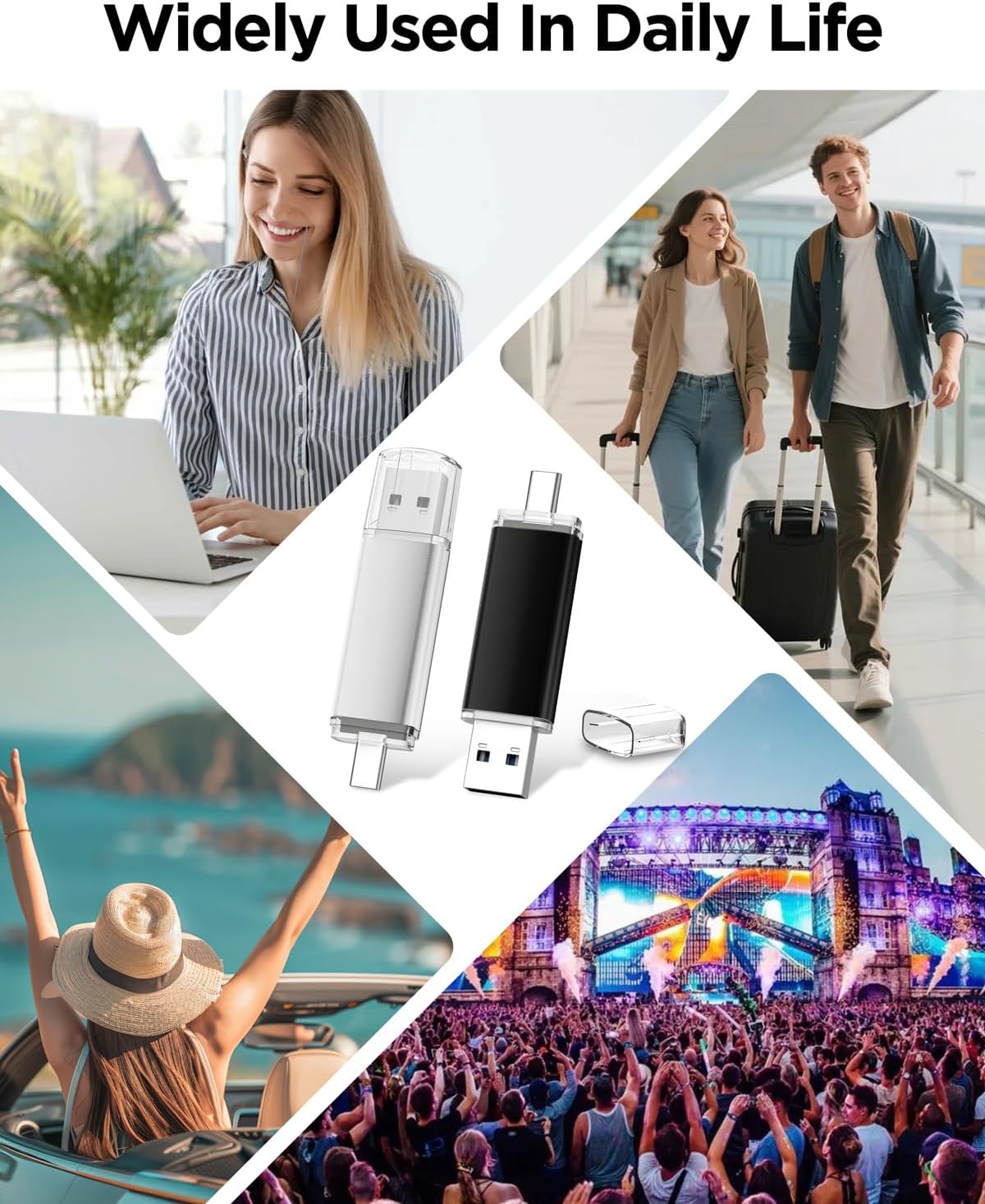 AreTop 32GB USB C Flash Drive USB 2.0 Dual Thumb Drive 32GB USB Drive 2-in-1 Portable Type-C Memory Stick Compatible with iPhone 16/15, Android Smartphone, Computers, MacBook, Tablets, PC, 5 Pack 7 71f9imYYShL. AC SL1500