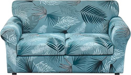 HOTNIU Fundas elásticas para sofá de 3 piezas (1 funda de sofá + 2 fundas de cojín), fundas antideslizantes para asiento de sofá, protector de