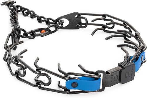 Miniatura 13 de Collar para Perro Herm Sprenger de Acero Inoxidable Negro con Hebilla de Liberación Rápida ClicLock y Inserción de Biothane Collar de Entrenamiento