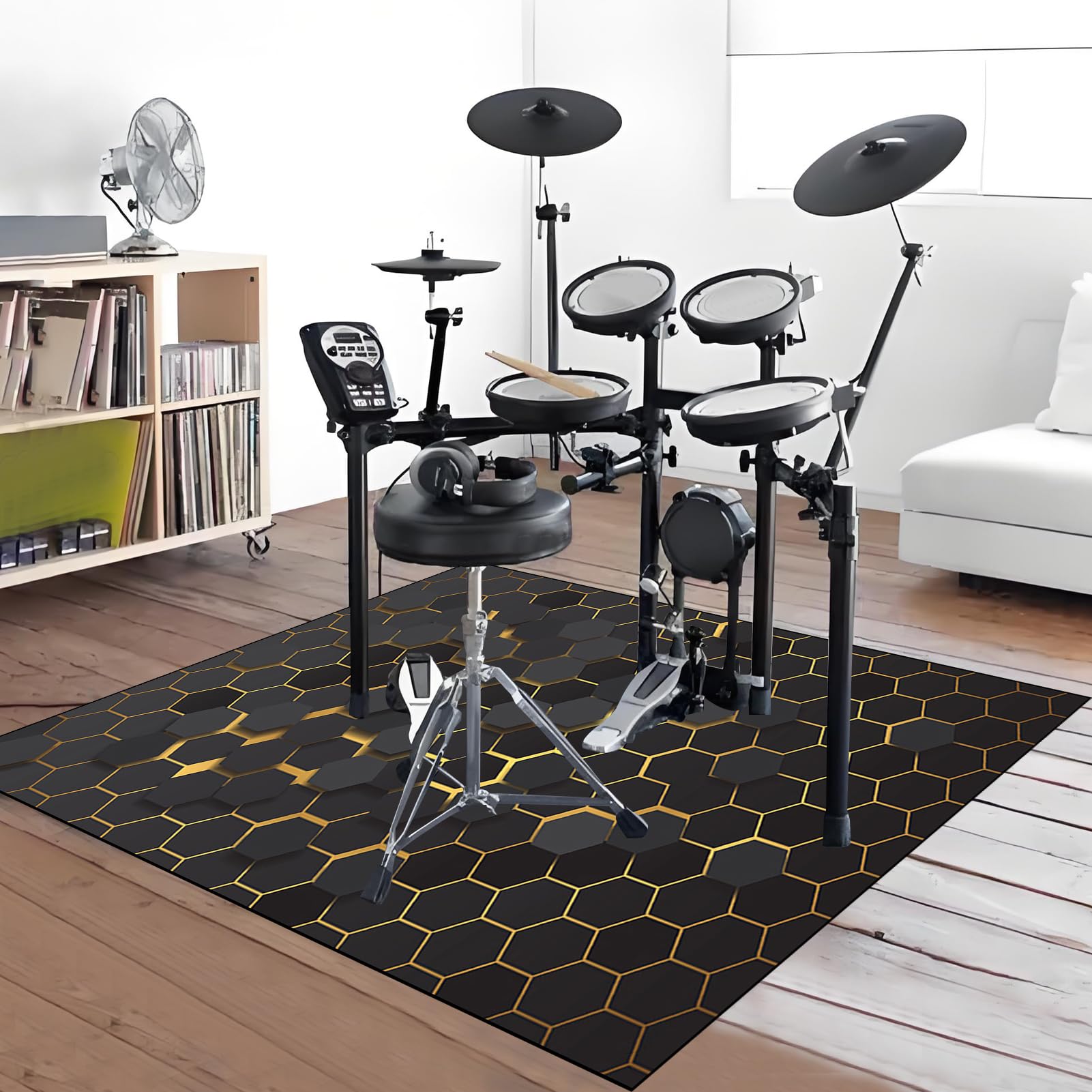 Mata ochronna do akcesoriów perkusyjnych elektroniczna mata perkusyjna dźwiękoszczelna mata bębnowa mata akustyczna mata podłogowa do instrumentów muzycznych 140 x 120 cm