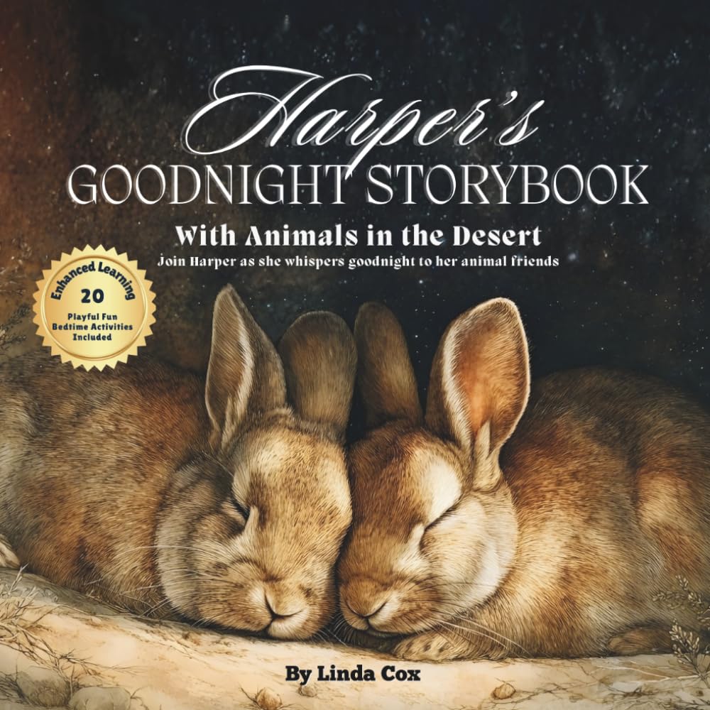 Harper's Goodnight Storybook with Animals in the Desert: A Personalized Bedtime Book for Harper | Plus: 20 Calming, Screen-Free Sleep Ideas