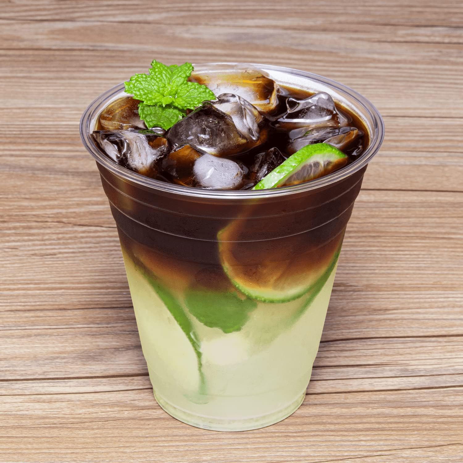 Karat [1,000 ct] 12oz Plastic Cups, Clear Disposable Cold Cups for Iced Coffee, Smoothies, Cocktail, and Water, 98mm