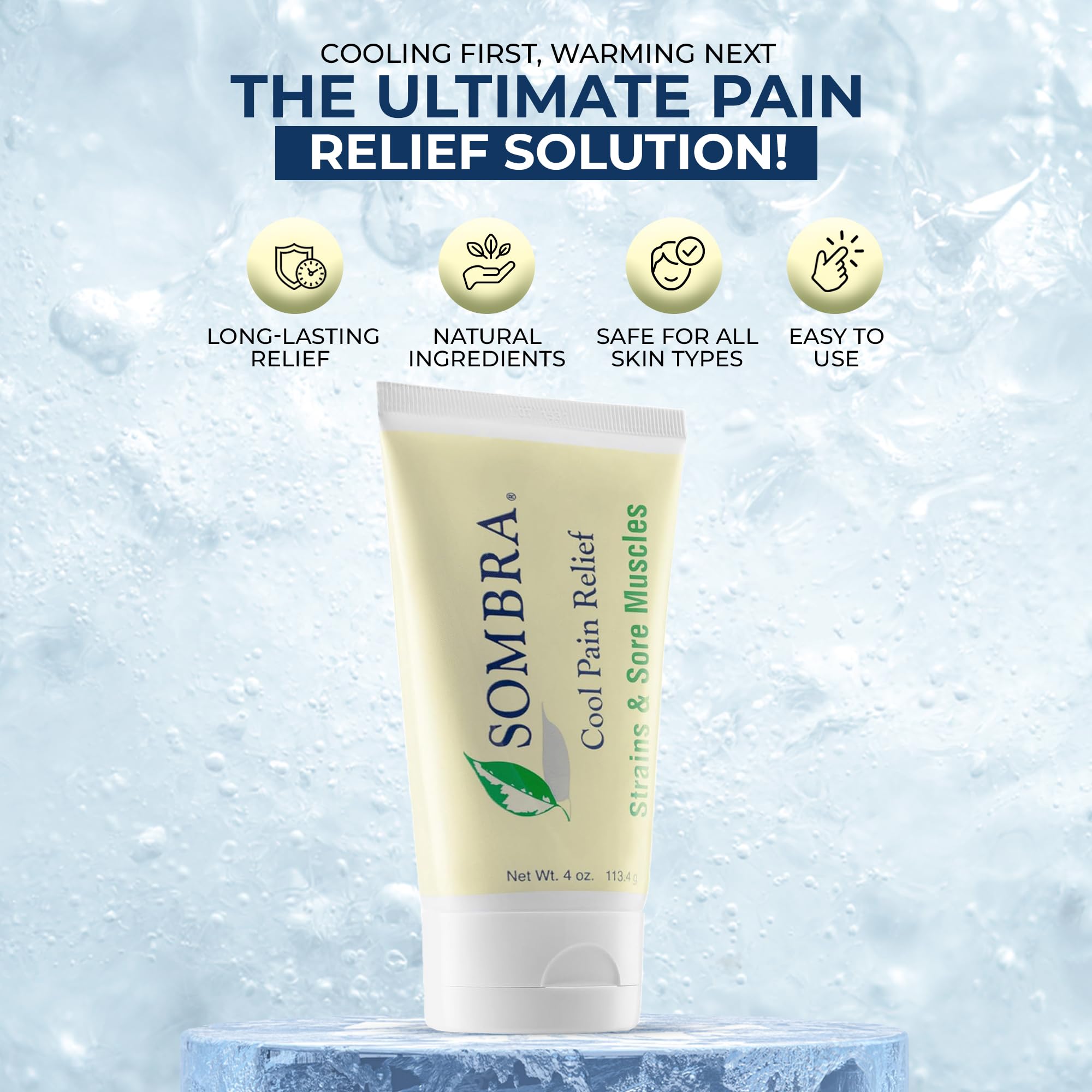 Sombra Cool Pain Relief 4 oz Flip-Top for Sore Muscles & Muscle Recovery — Amazon image 2