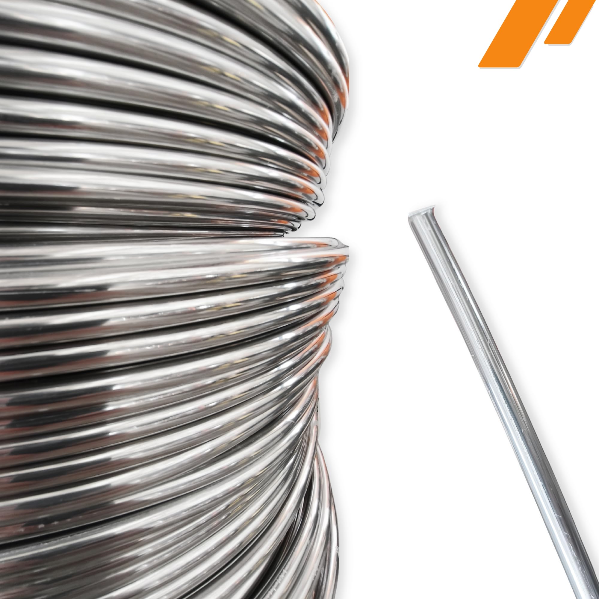 HausHeld® 100 metri di filo rotondo in alluminio fi 8 mm I filo di terra I protezione dai fulmini AlMgSi – al metro I leggero e flessibile