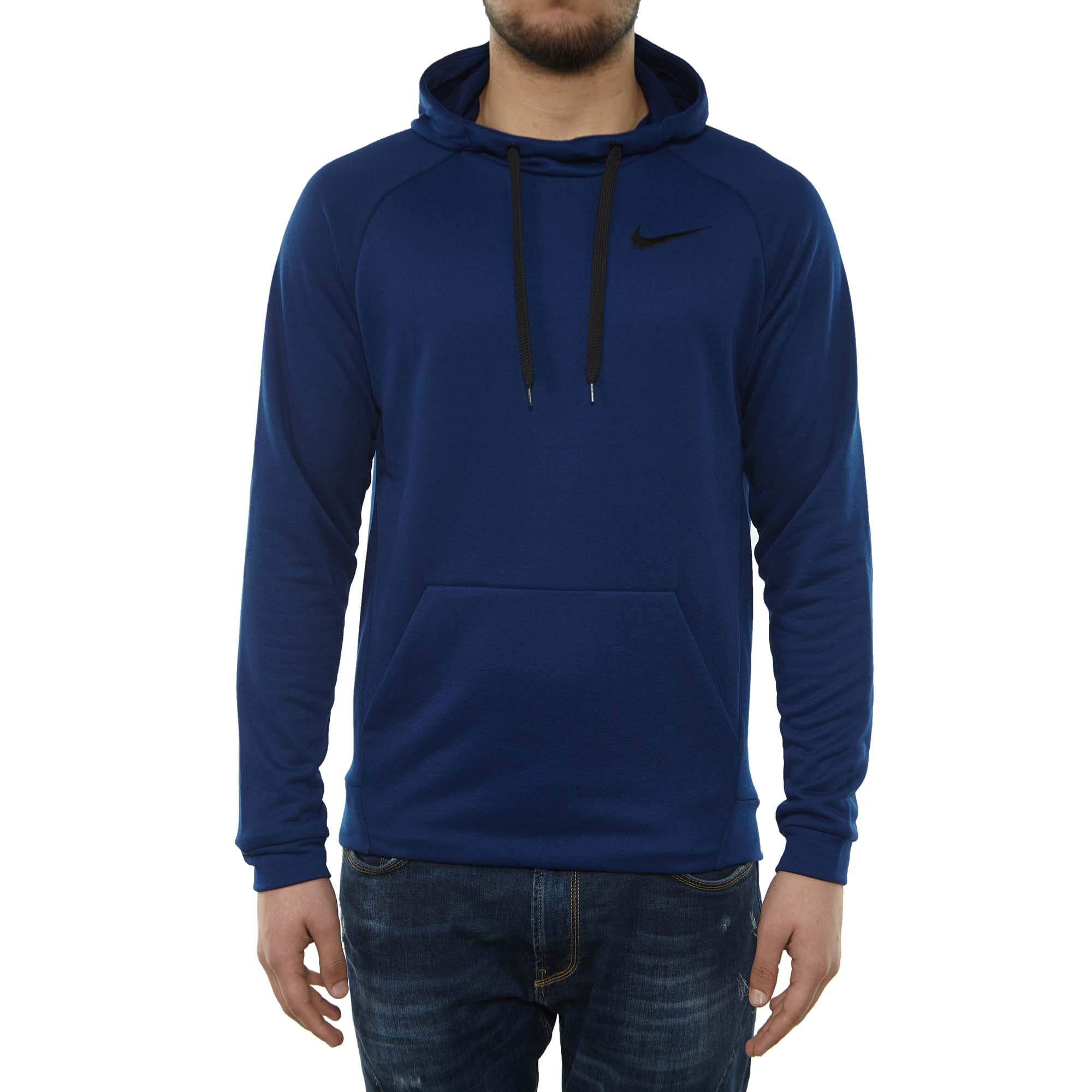Nike M NK Dry Hoodie PO Fleece, Blue Void/Black, Large