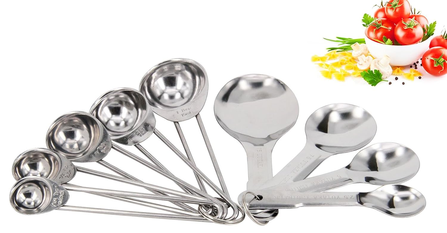 Buy Tenta Kitchen Stainless Steel Measuring Spoon Set, Engraved 1/4 Tsp