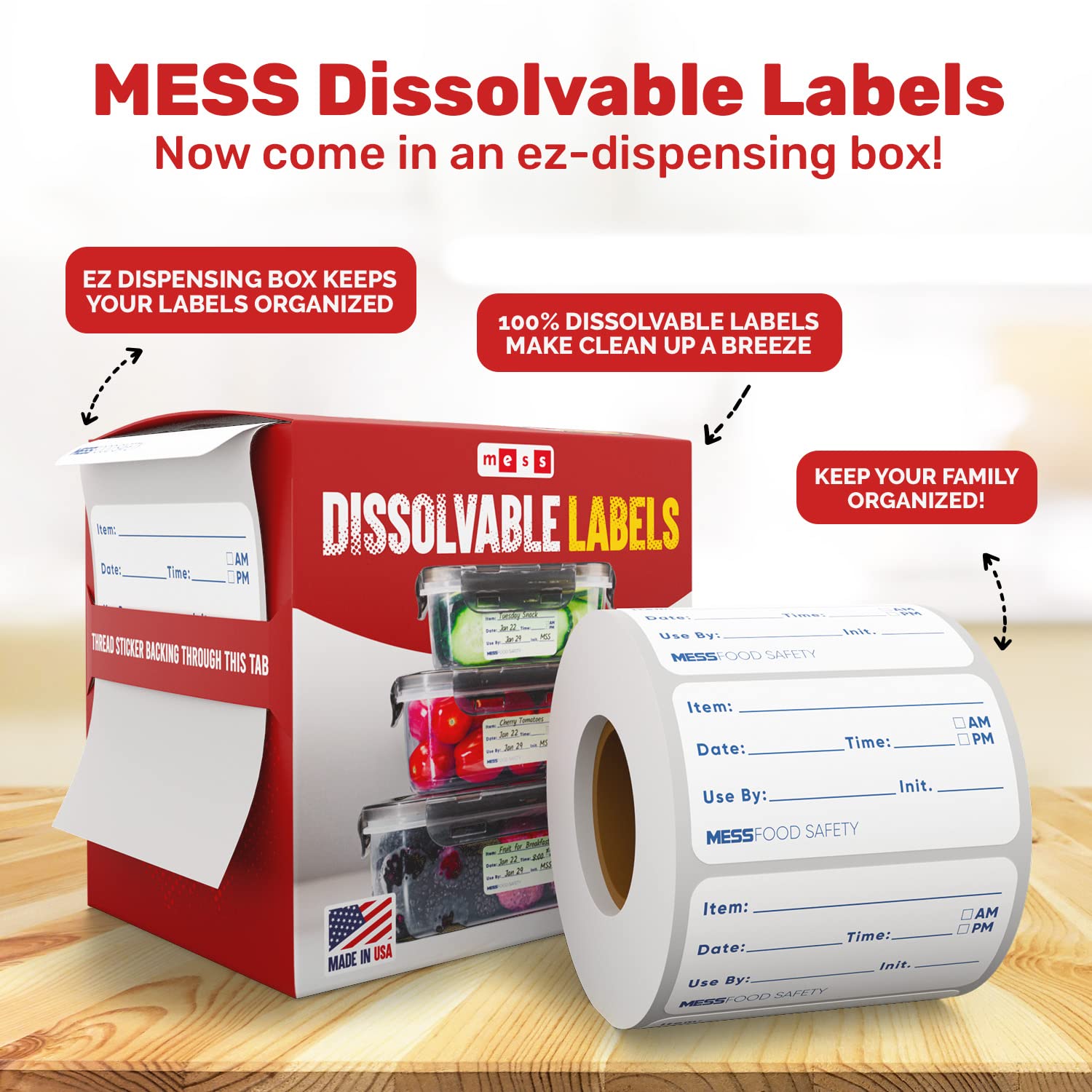 Snapklik.com : MESS Dissolvable Food Labels - Mason Jar - Dissolve In ...