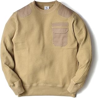 [JEMORGAN] [ジェーイーモーガン] 厚手 サーマル ワッフル 長袖 （ ビックワッフル・コマンドセーター ミリタリー・丸首・ロンT ）