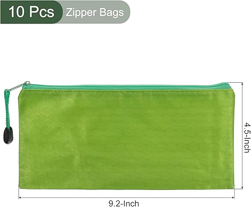 Miniatura 2 de YOKIVE Paquete de 10 bolsas impermeables con cremallera, estuche para lápices, bolsa de almacenamiento de viaje, bolsa organizadora de archivos de