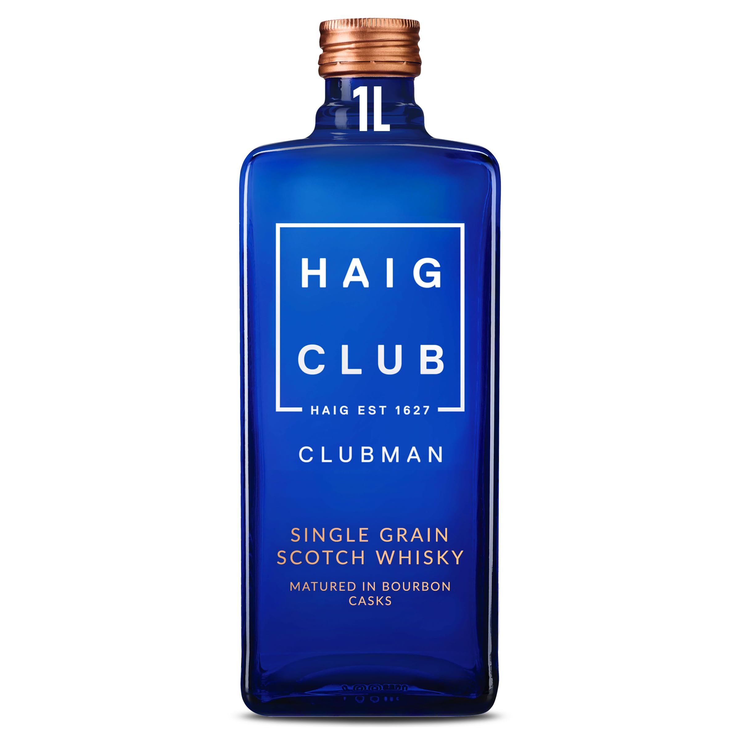 Haig Club Clubman | 40% vol | 1L | Single Grain Scotch Whisky | Notes of Vanilla & Dried Fruit | Smooth & Versatile with a Clean Finish
