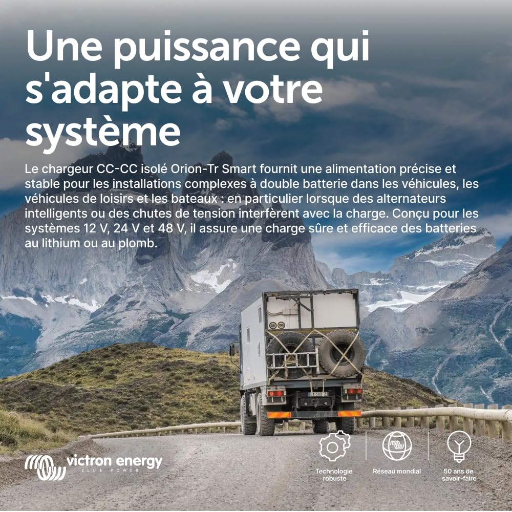 Victron Energy Orion-TR Smart 12/48-Volt 8 A 380 W CC-CC Chargeur Isolé (Bluetooth)