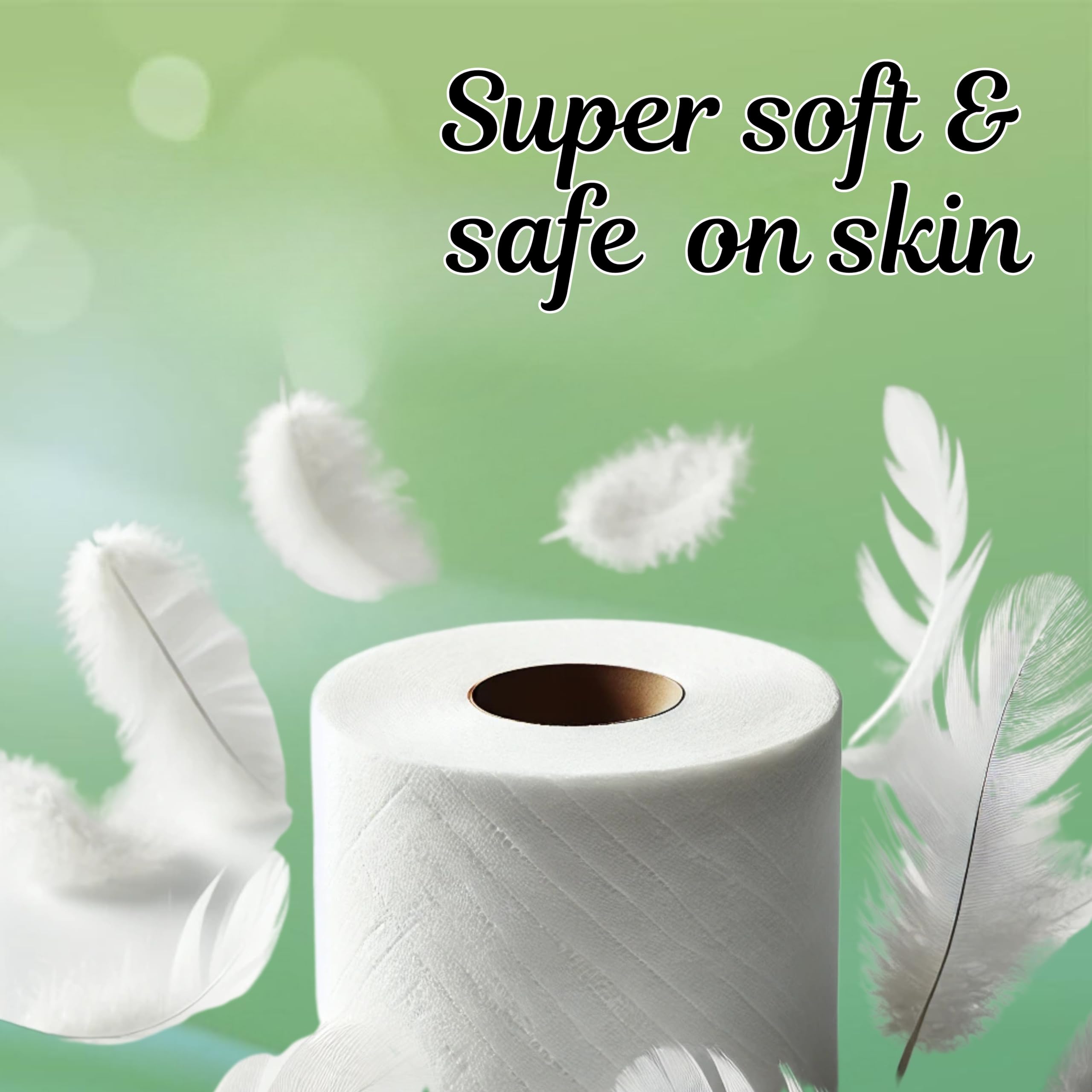 Ella 2 Ply Toilet Paper Tissue Roll I Pack of 6 I 230 Pulls x 6 Rolls I 1380 Pulls I Soft and highly absorbent bathroom tissue I 100% natural virgin cellulose fiber - Image 4 thumbnail