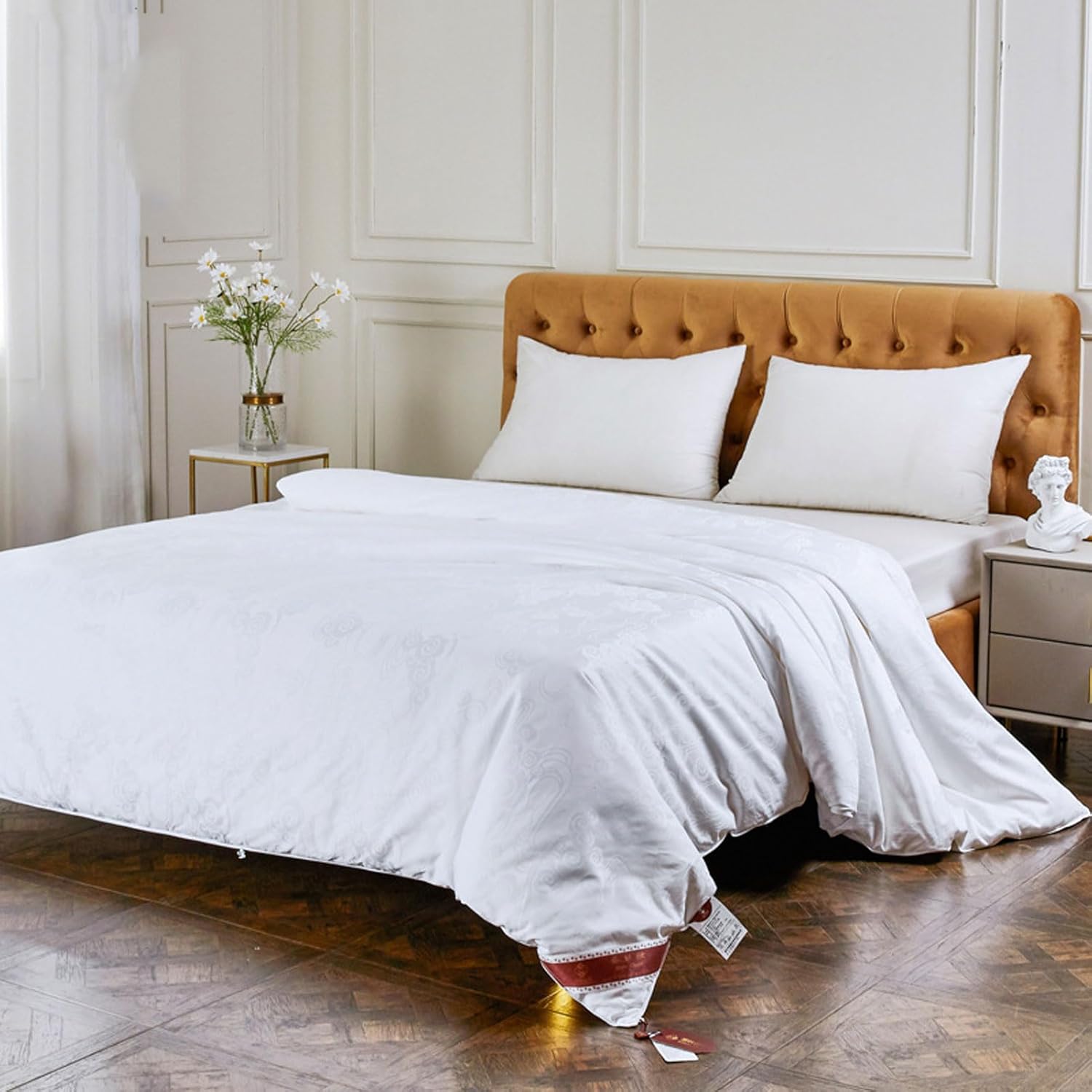 Reversible Lightweight Soft Comforter, 150x210cm, Queen Size, Down Comforter California King Size Lightweight, King Size Quilt Bedding Set, Cotton Bedding