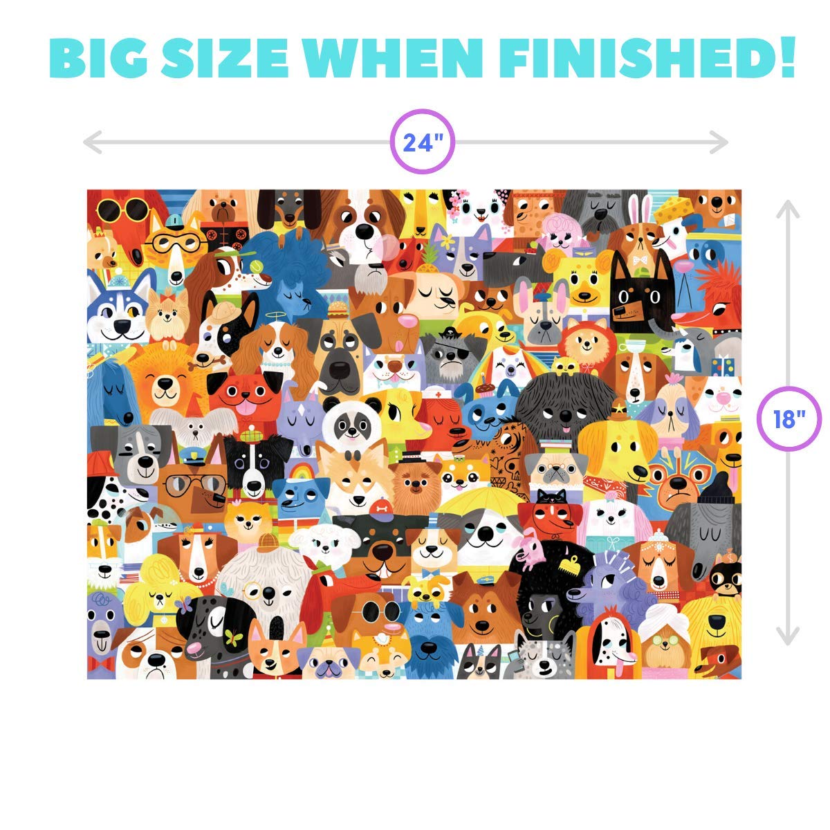 Amazon.com: Crocodile Creek - Lots of Dogs - 500Piece Jigsaw