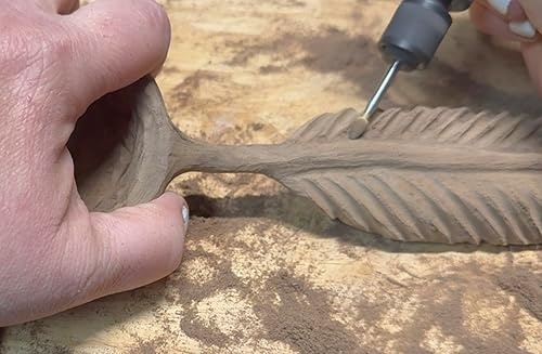 Vista 18 de Kutzall Kit de 4 fresas rotativas – eje de 1⁄8 pulgadas, muy grueso, brocas de tallado de madera para Dremel, Foredom, Ryobi, DeWalt, Milwaukee