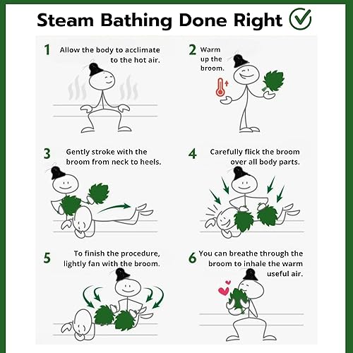 Miniatura 5 de Batidor de sauna de abedul (Banya Venik para masaje) Juego de 2