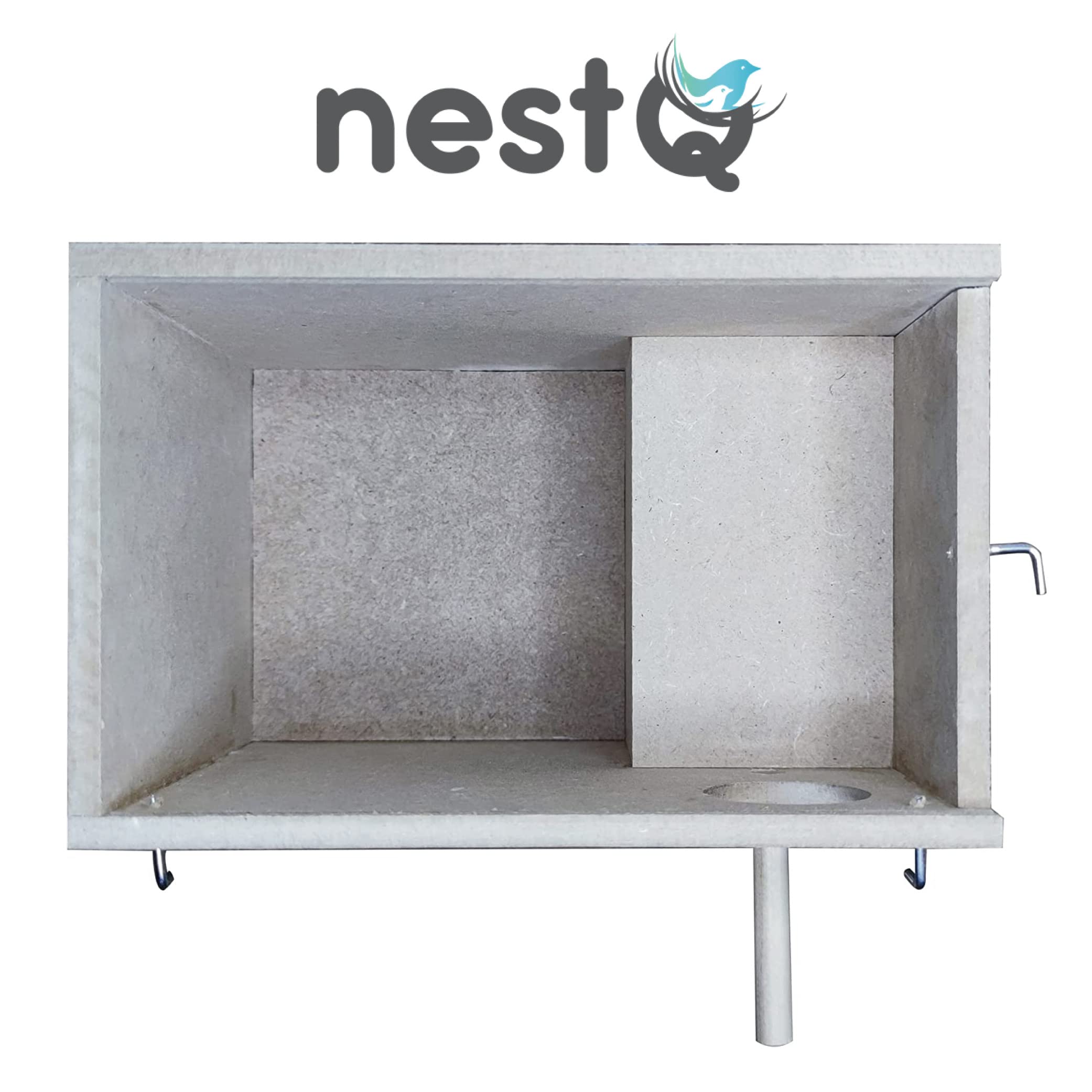 Holz Nest Für Gouldamadinen & Exotische Vögel - 20x13x16cm Mit Ziegenhaar Füllmaterial