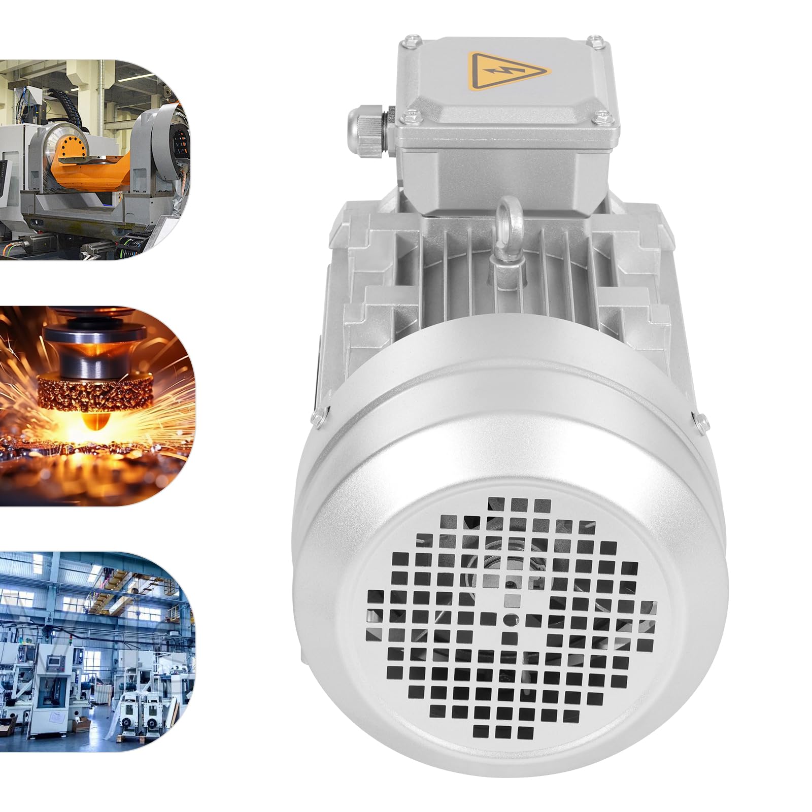 Moteur triphasé 3 kW 230 V/400 V en aluminium, diamètre d'arbre 28 mm, 1435 tr/min, moteur triphasé pour l'industrie, la construction mécanique et l'exploitation minière