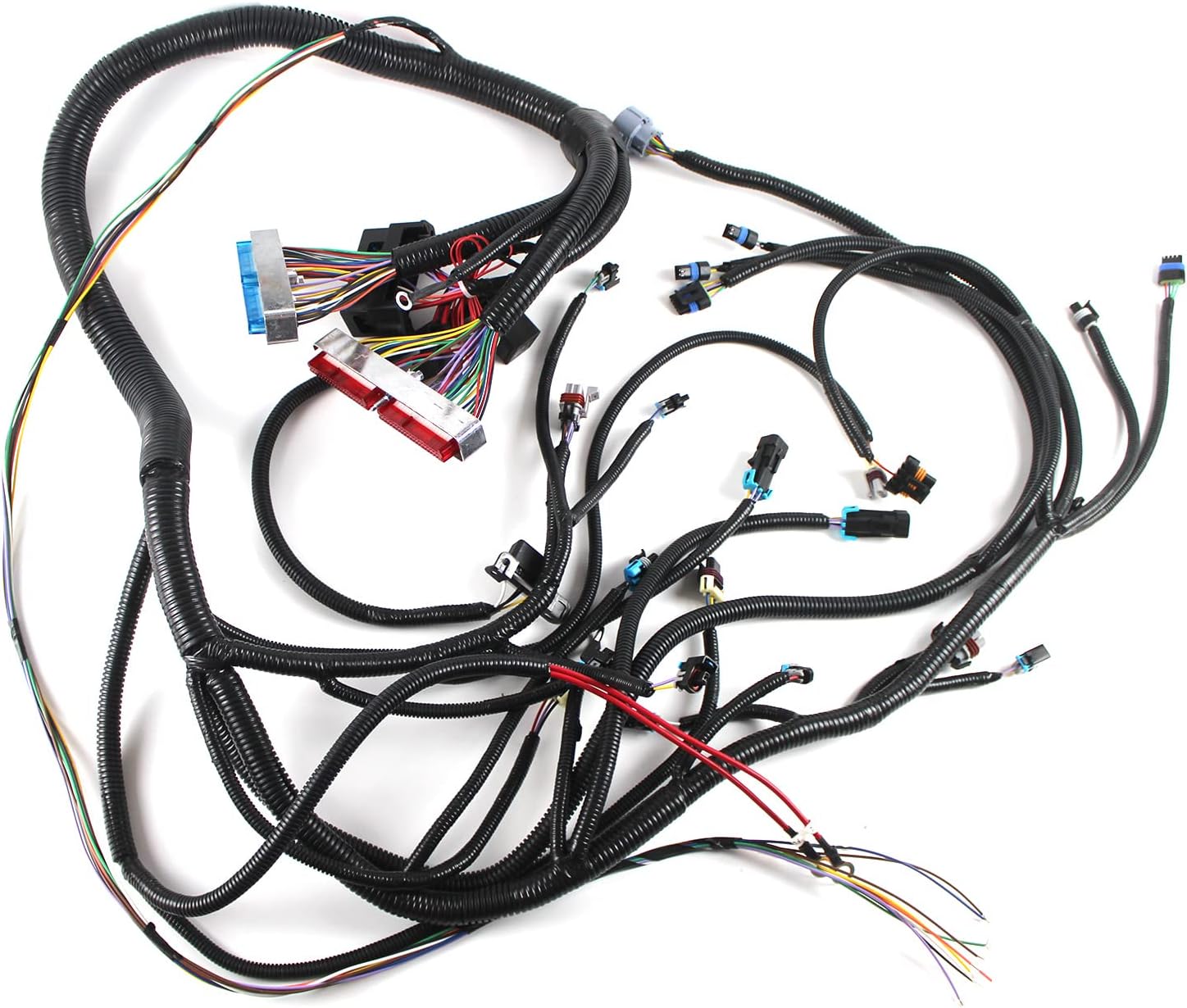 Kessocco 4L60E Standalone Wiring Harness, 4L60E Stand Alone Engine Wire Harness Fits for 1997-2006 DBC LS1 Vortec Engine 4.8L 5.3L 6.0L W/4L60E Transmission Drive by Cable EV1 EV6 Injector Plug