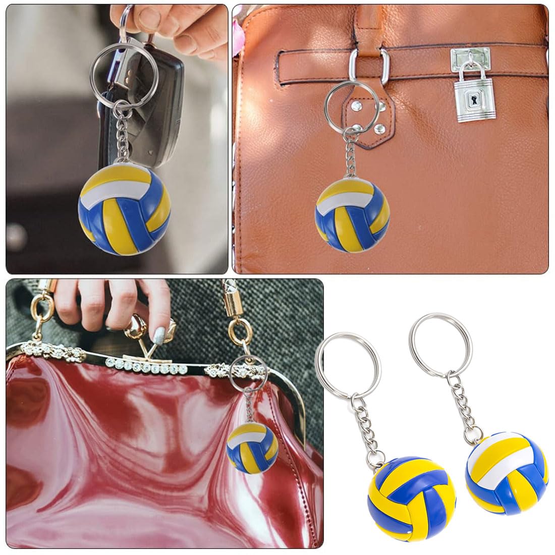 Portachiavi Pallavolo 2 PCS Mini Portachiavi da Basket Sportivo Ciondoli Borse Regali Atleti