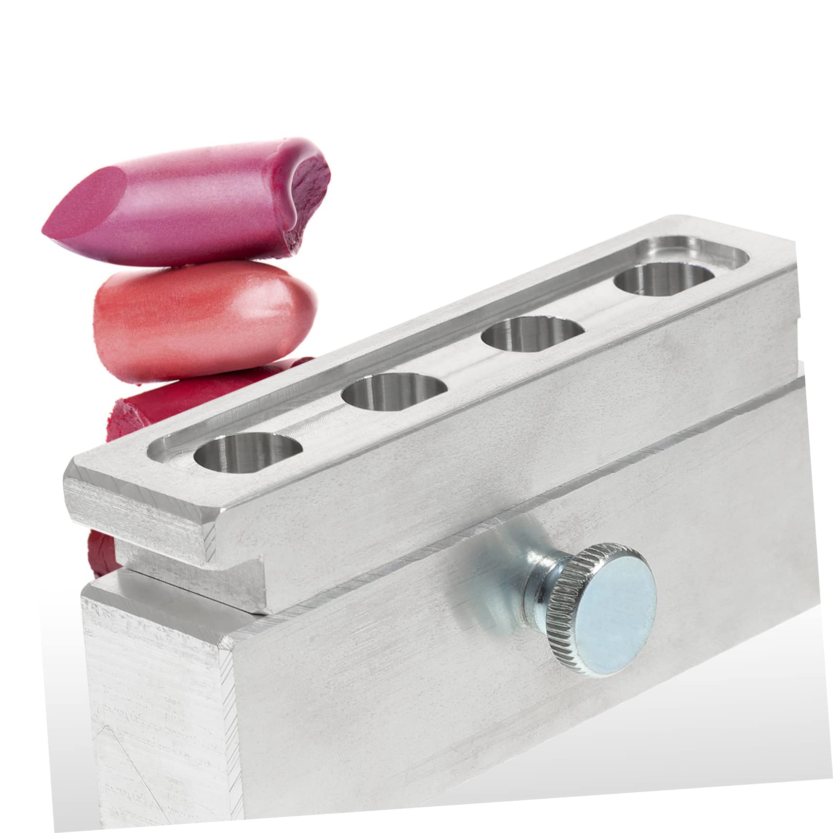 FRCOLOR 3 Juegos De Lápiz Labial Forma Con 4 Agujeros Lápiz Labial Fabricante Selber Set Para Hacer Bálsamo Labial Kits DIY Kit De Bálsamo Labial Aleación De Aluminio Casero
