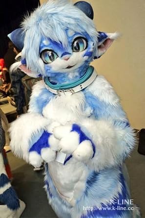 Japan New 3D Eyes Cat Huksy Dog Fursuit Costumes Full Furry Suit Fursona Kigurumi Digitigrade Anime Costume