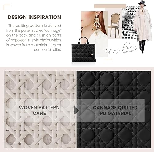 Miniatura 4 de LOVEVOOK Monederos y bolsos para mujer, bolsos de hombro, bolsos negros y asas superiores de piel sintética para mujer