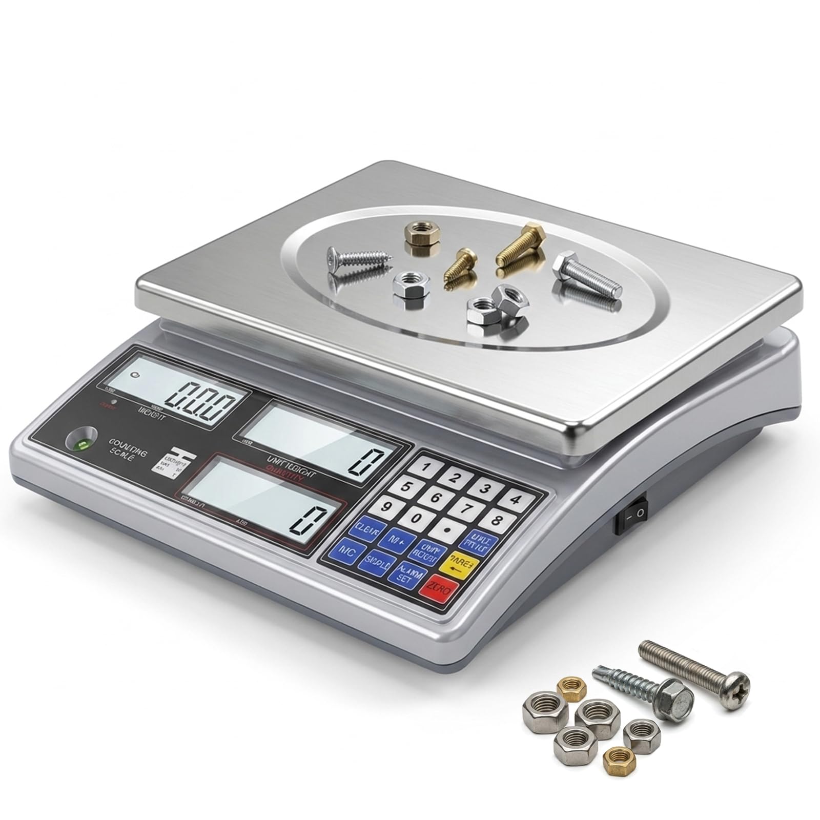 Balance Compteuse 30kg 1g, Balance Industrielle de Précision avec Interface RS232 et Alarme de Limite Balance Digitale de Table pour Inventaire Laboratoire et Atelier g lb kg sans Batterie