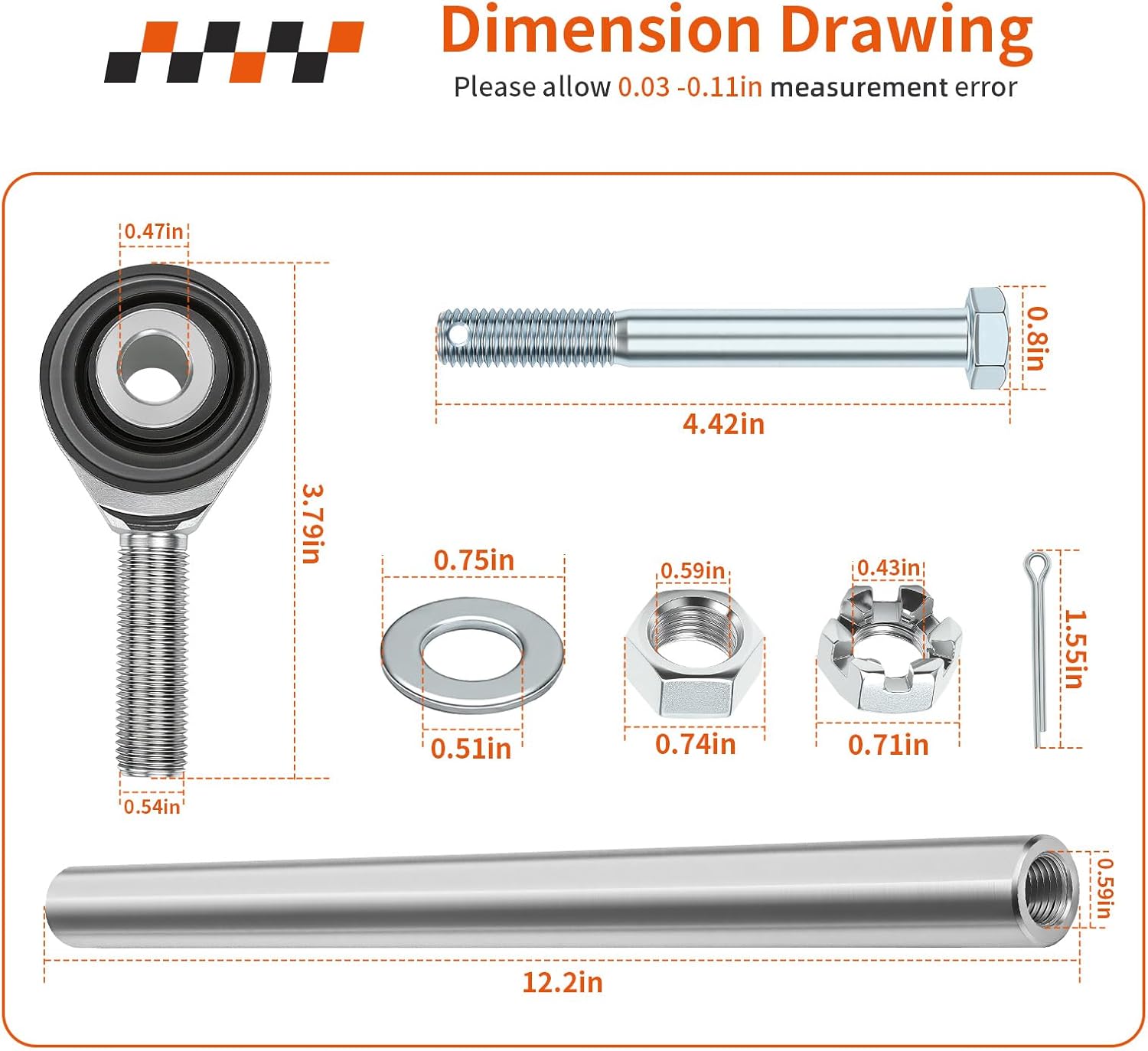 Heavy Duty Tie Rod & End Kit for Can-Am Maverick Max 1000 1000R 2014-2017 709401427 709401125