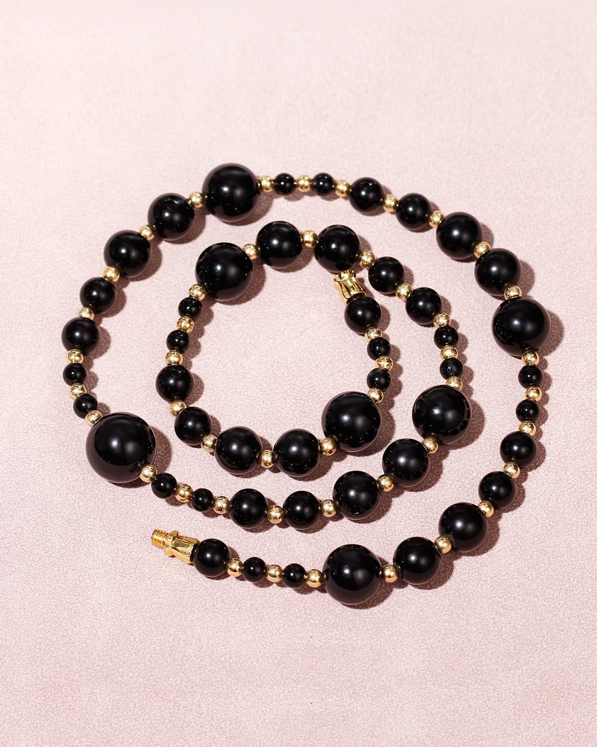 Jewever Tiger Eye Black Obsidian Beaded Strand Necklaces for Women Men Necklace Reiki Healing Crystals and Gemstone Beaded Necklace Natural Stone Unisex Jewelry Gifts - Image 5